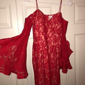 red bodycon dress
